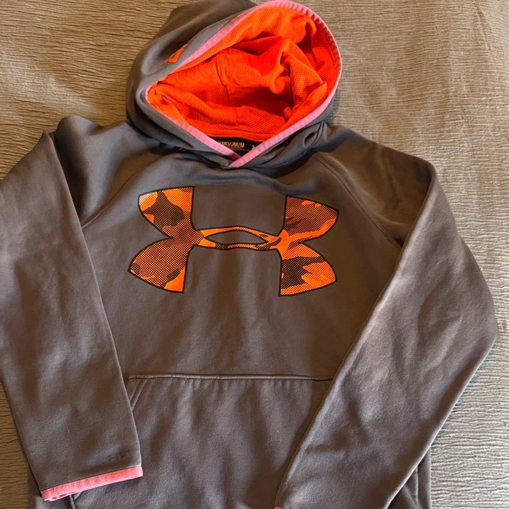 Under Armour Kids Hoodie in Gray and Orange